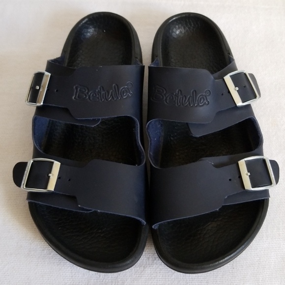 rubber double strap sandals